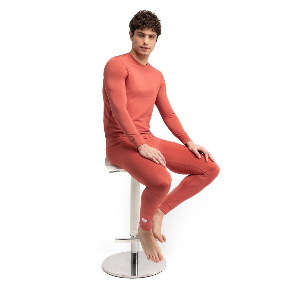 Leggings térmicos montaña hombre senderismo Cornice Rojo 3/6