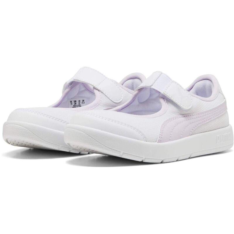 Pantofi sport copii Puma Courtflex V3, Alb