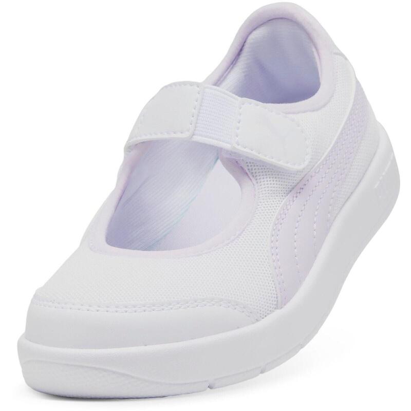 Pantofi sport copii Puma Courtflex V3, Alb