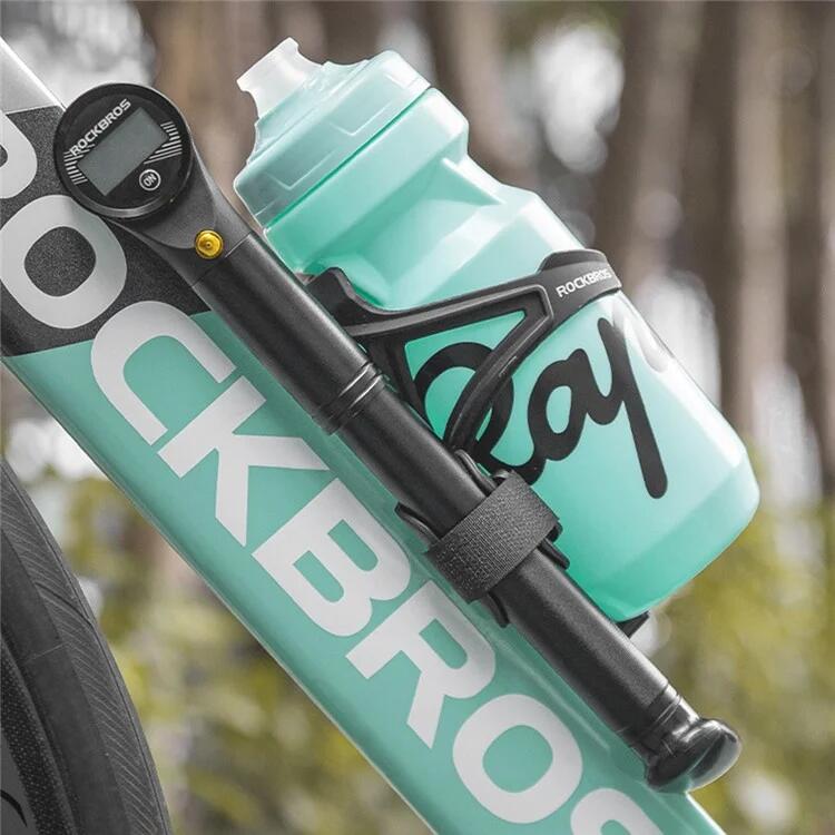 Pompa per bicicletta portatile da 320PSI con valvole manometro Presta e Schrader 7/7