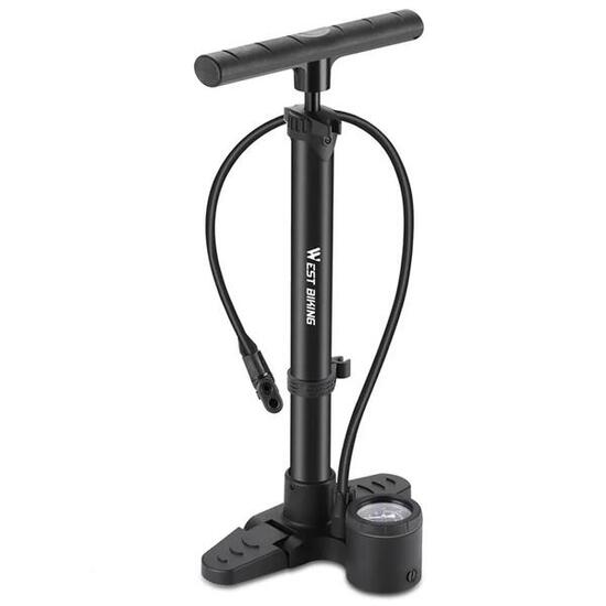 Draagbare 230PSI verticale fietspomp met opvouwbare basis voor fietsen