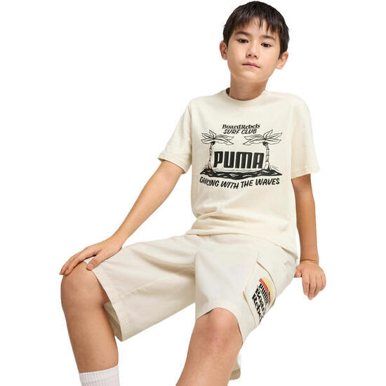T-shirt Puma Mid90s Graphic Tee Iii B, Beige, Enfants