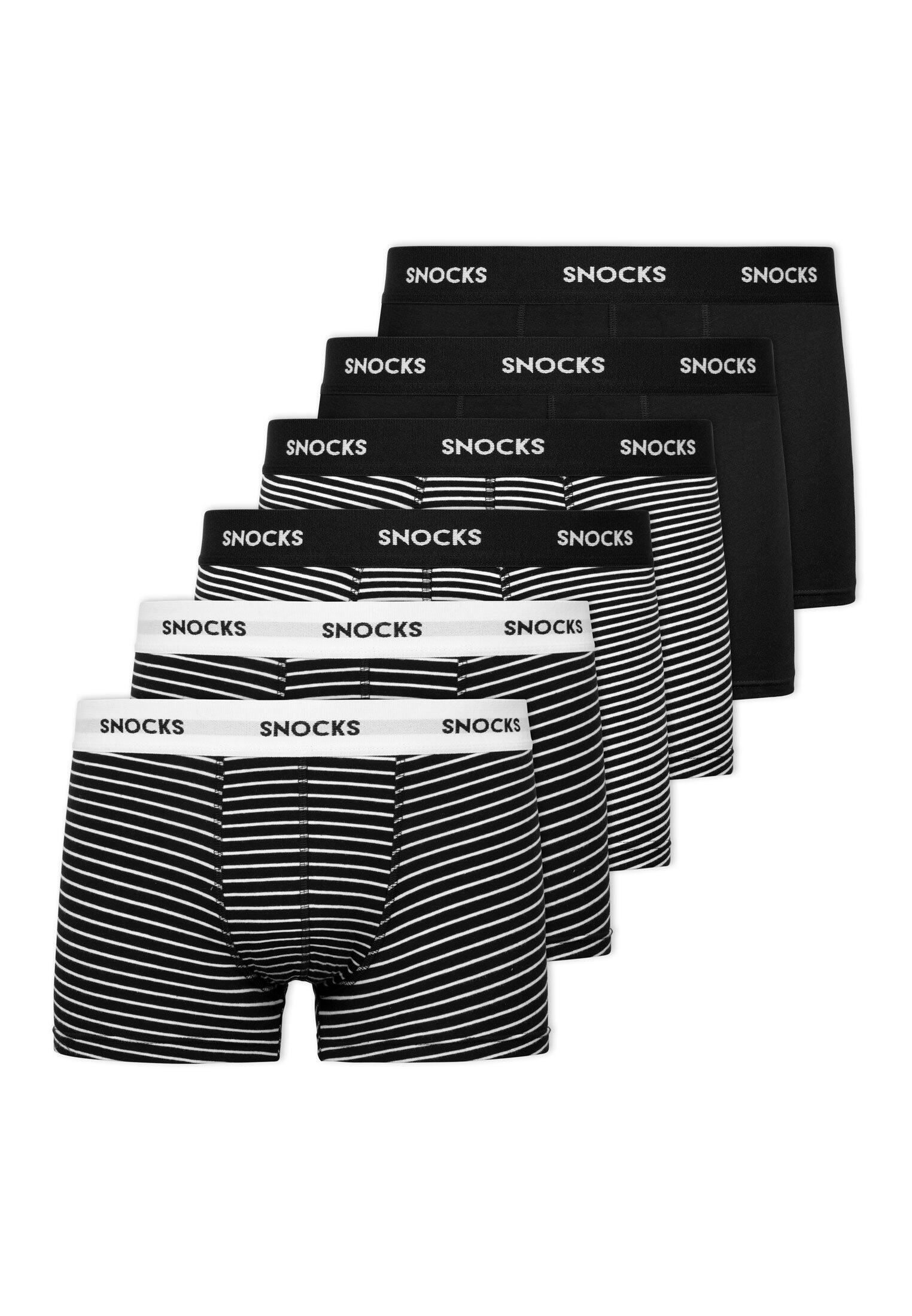 SNOCKS BOXERSHORTS MIT FARBIGEM BUND AUS BIO-BAUMWOLLE