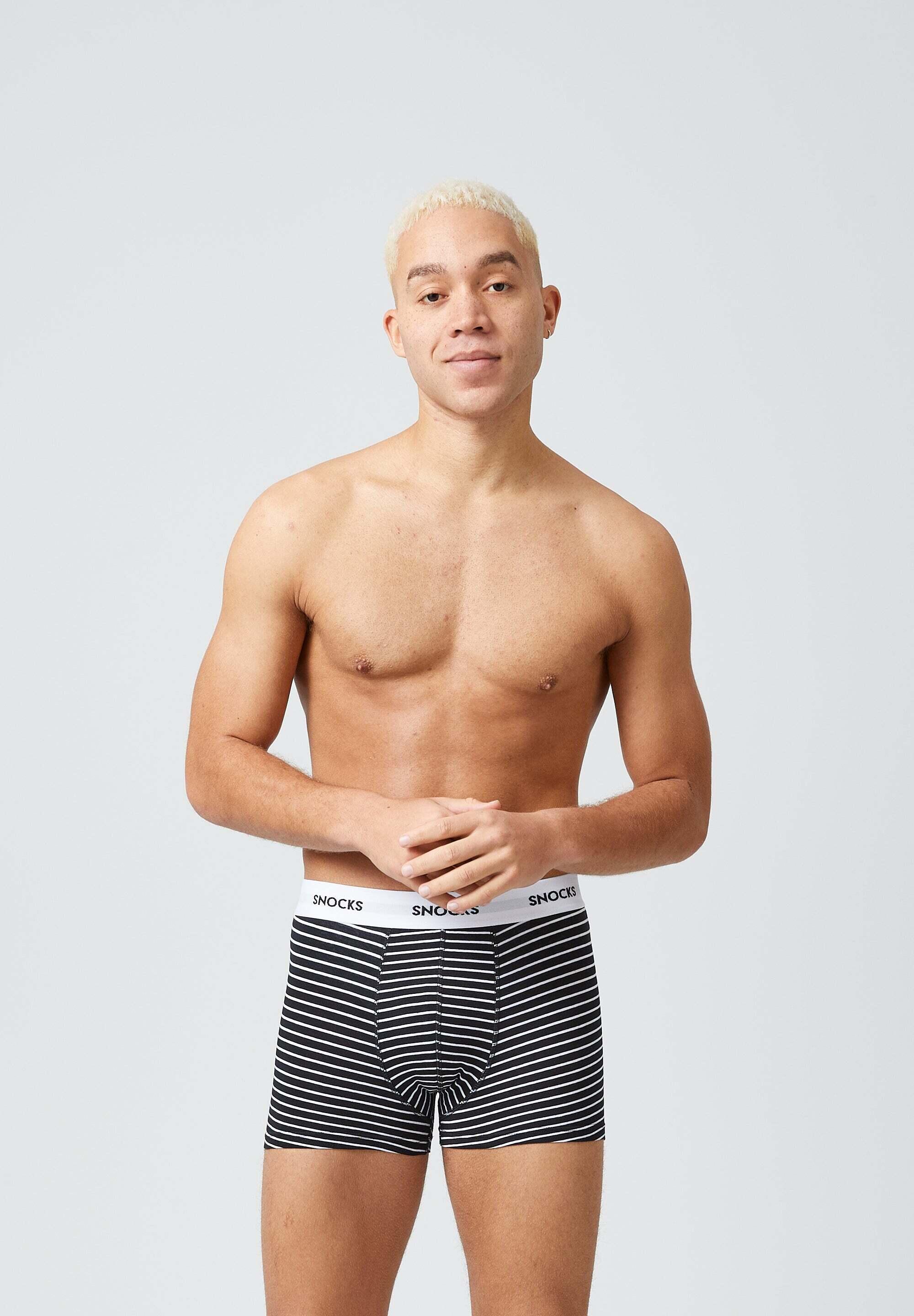 BOXERSHORTS MIT FARBIGEM BUND AUS BIO-BAUMWOLLE 6/7