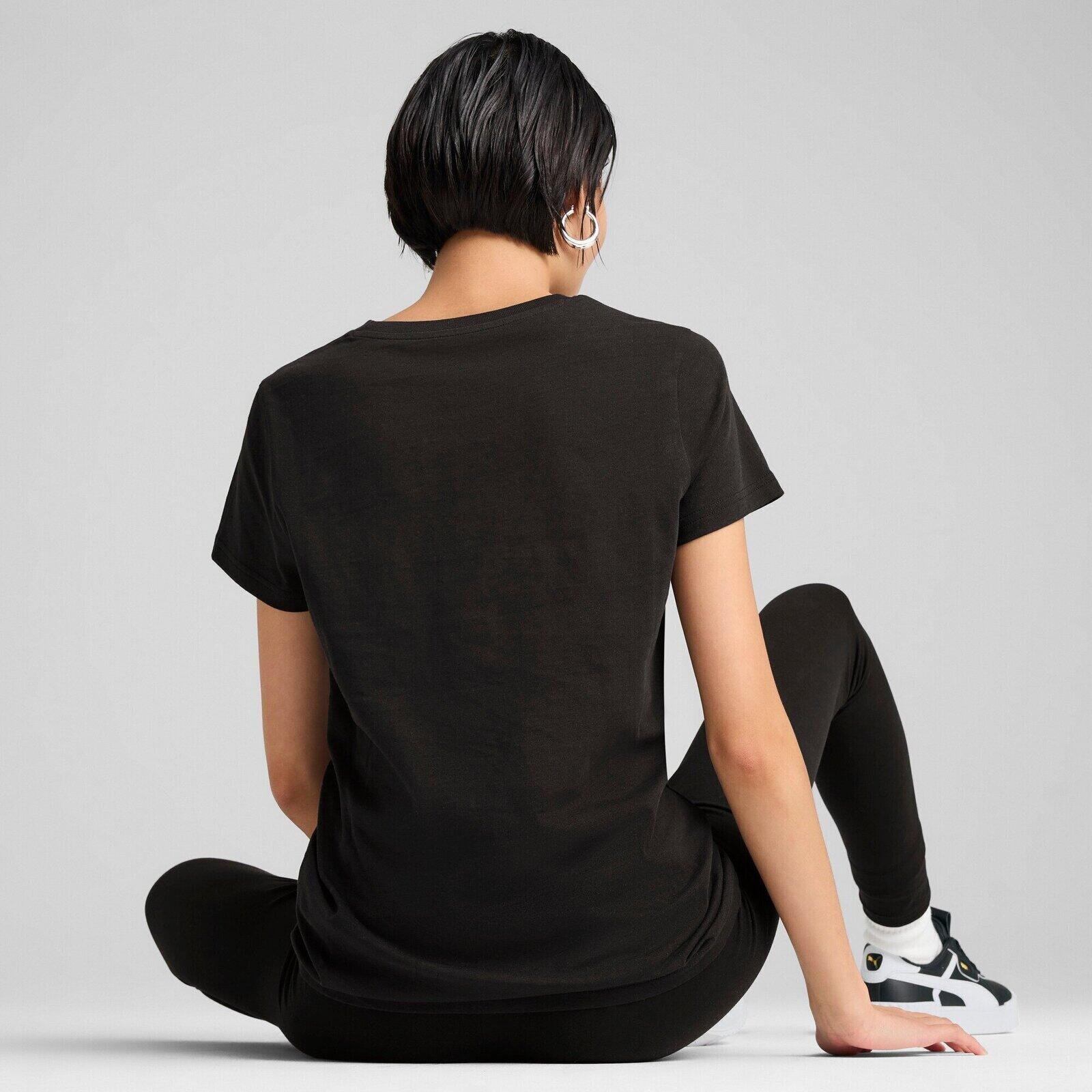 T-shirt Puma Ess Metallic Tee, Zwart, Dames 2/5