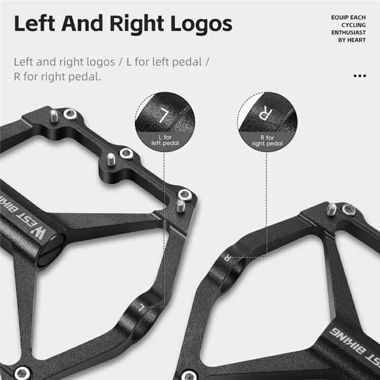 Pédales Plates VTT/Route – Aluminium Noir – Lot De 2 – 9/16 – Universelles