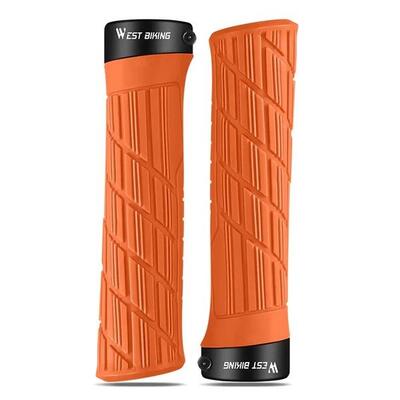 Anti-slip fietsstuurhandvatten - oranje