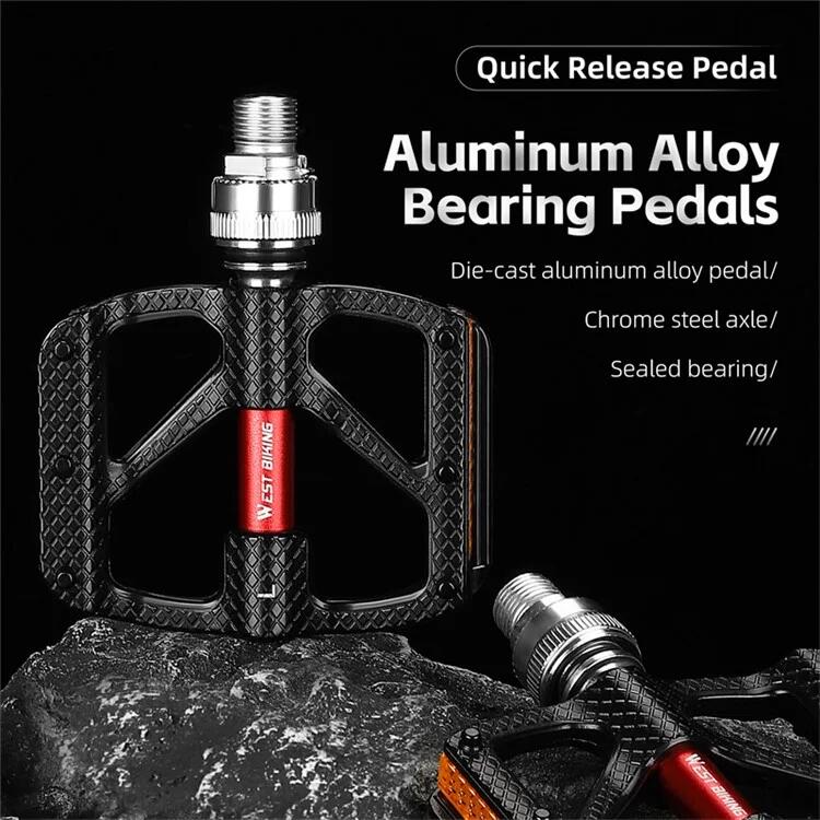 Pedal de aleación de aluminio con liberación rápida y 3 rodamientos 2/7
