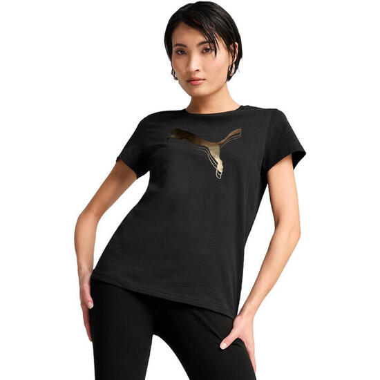 T-shirt Puma Ess Metallic Tee, Noir, Femmes