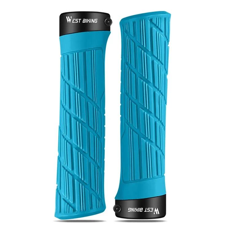 WEST BIKING Impugnature per manubrio bici antiscivolo - Blu