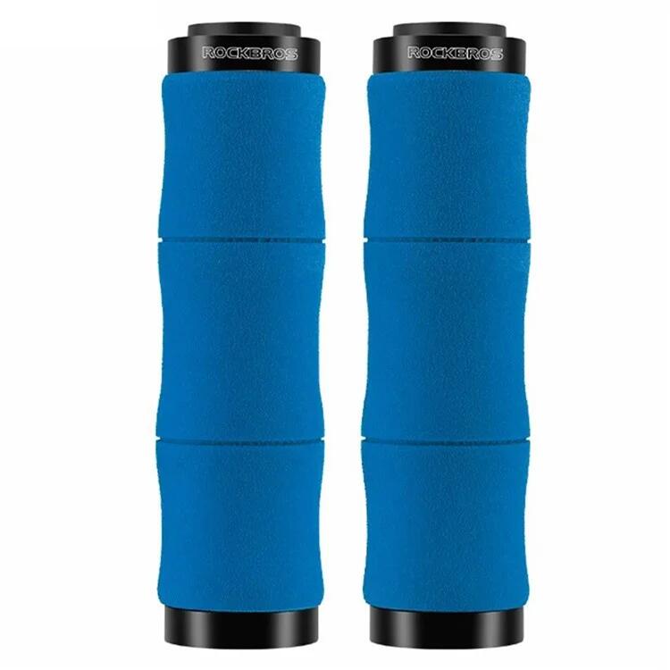 Bamboo Handlebar Grips with Dust Caps, EVA Foam