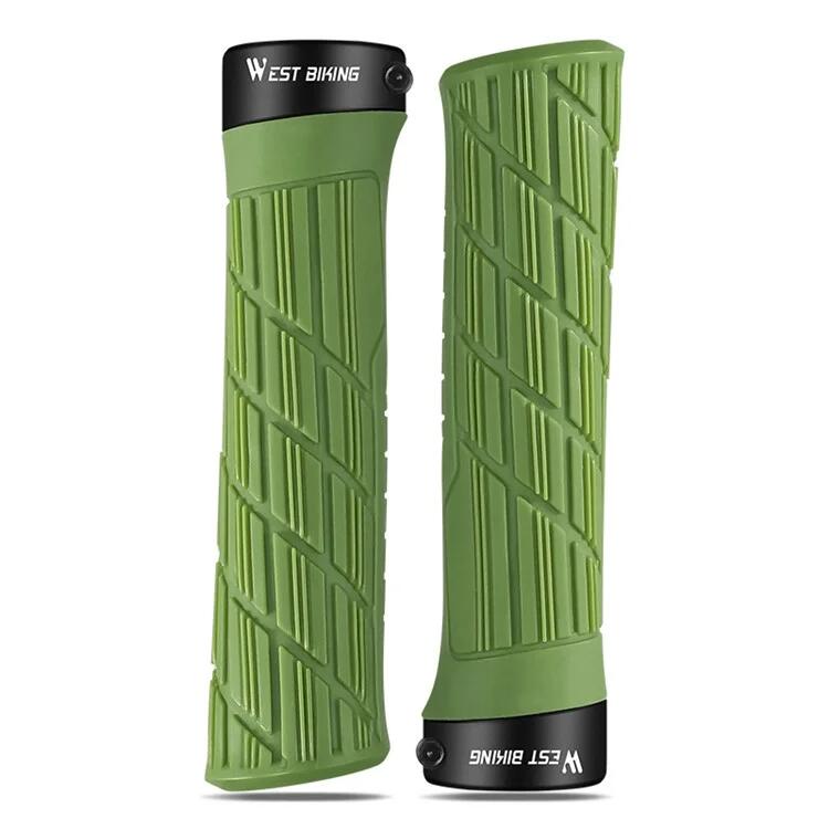 Punhos de guidão de bicicleta antiderrapantes - verde-acinzentado