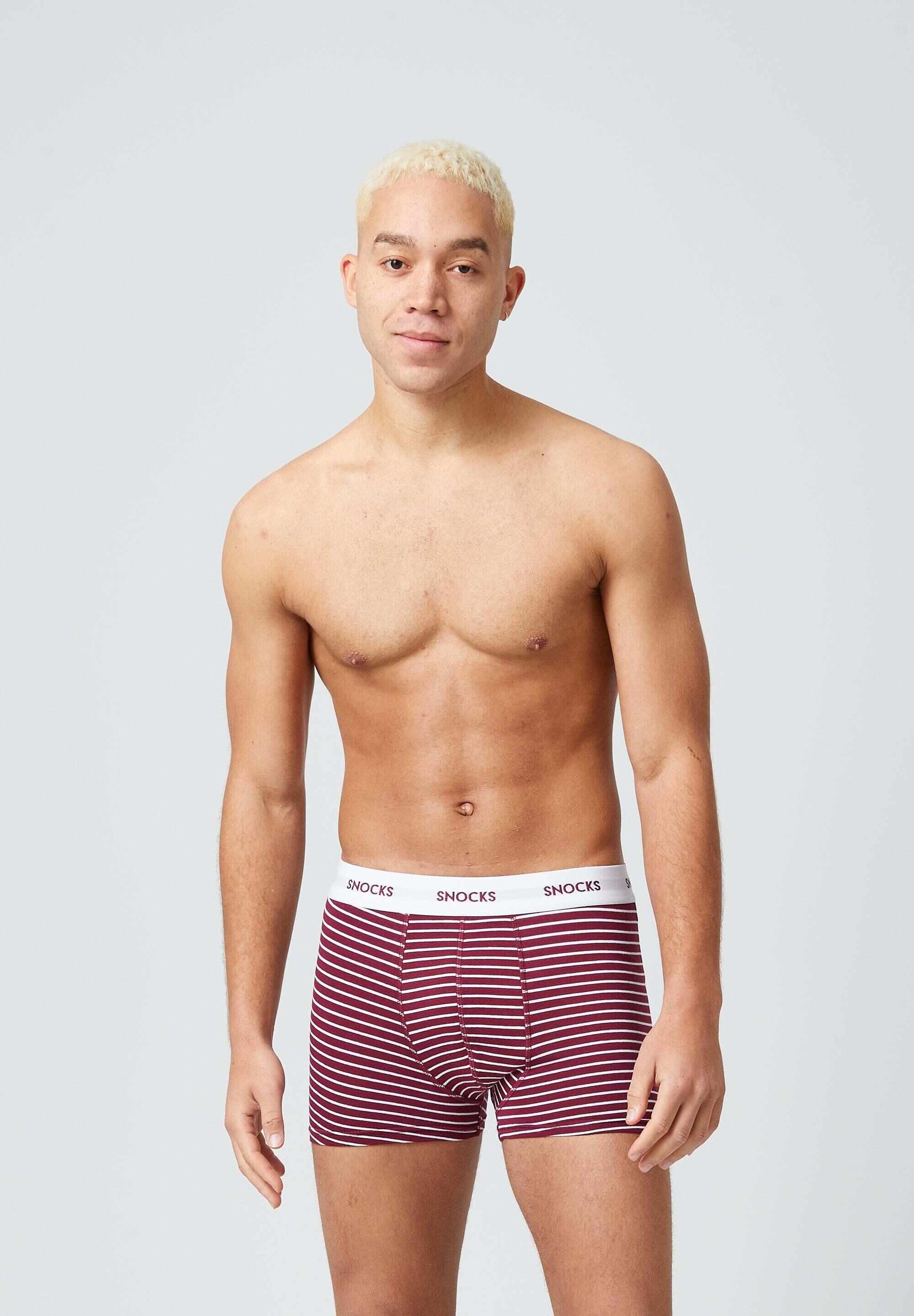 BOXERSHORTS MIT FARBIGEM BUND AUS BIO-BAUMWOLLE 6/7