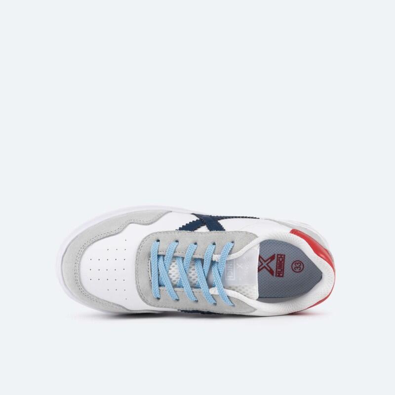 Zapatillas Casual Infantil Munich Mini Balloo 05 Blanco Azul Ligeras 4/5