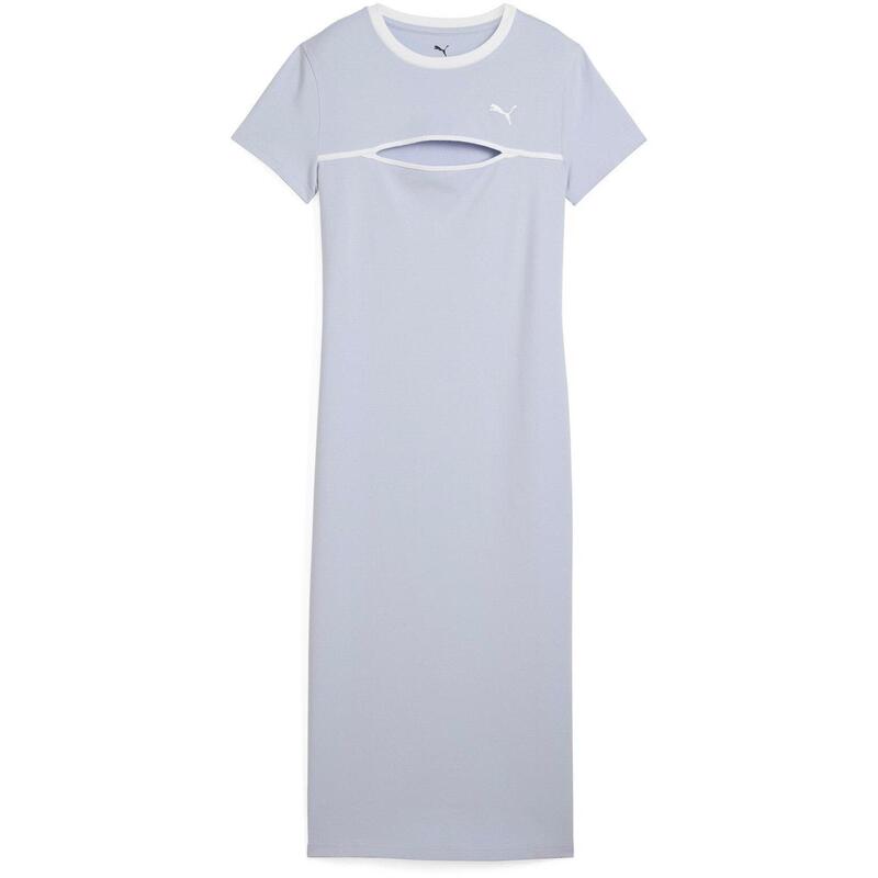 Rochie femei Puma Wardrobe Ess Midi Cut-out Dress, Albastru