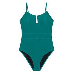 Maillot de bain menstruel une pièce vert flux light