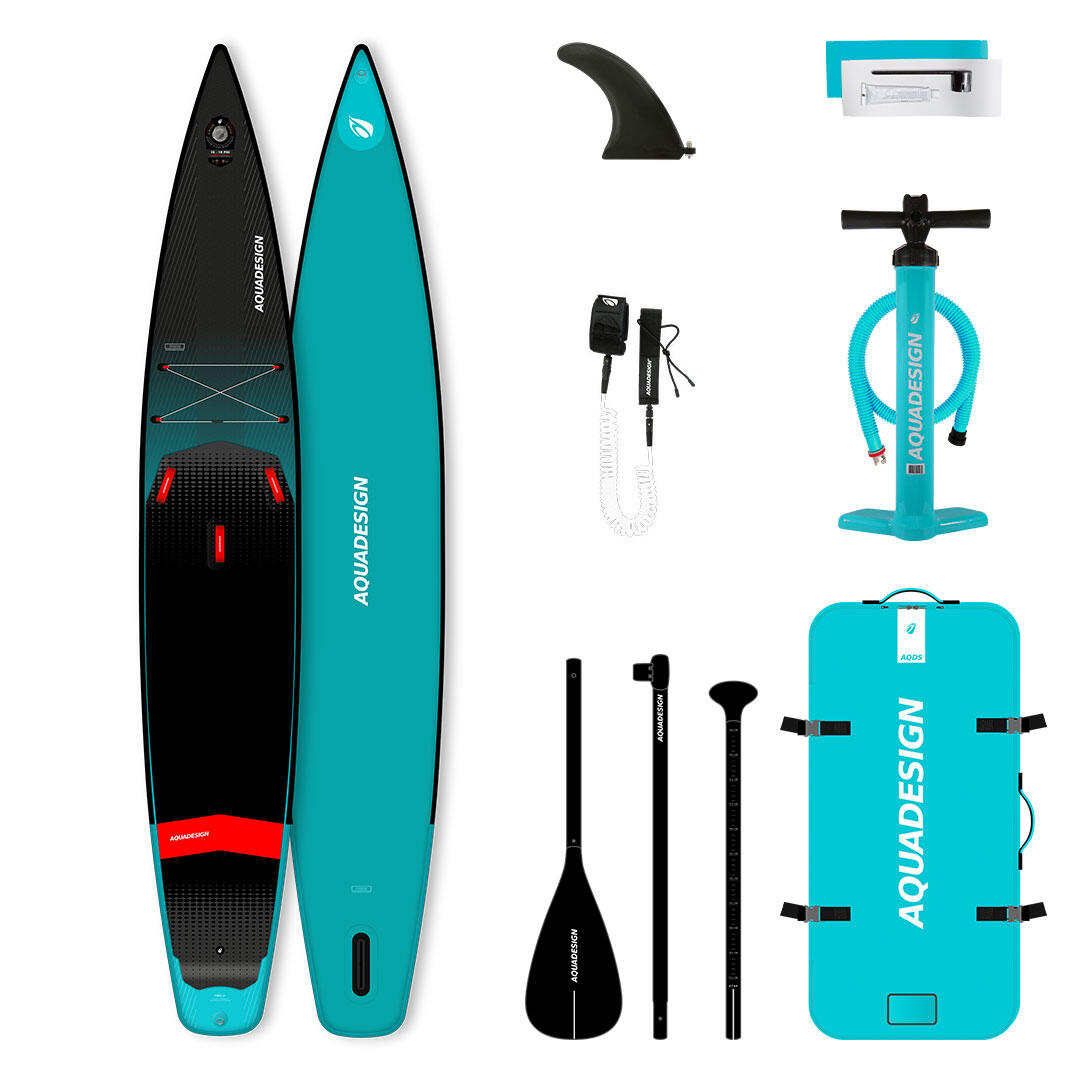 AQUADESIGN Pack SUP inflable 14' (hasta 160kg) 1/2 personas – First