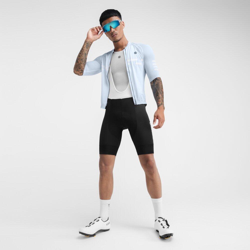 Herren Radsport fahrradbaselayer für Velocity Weiß 4/7