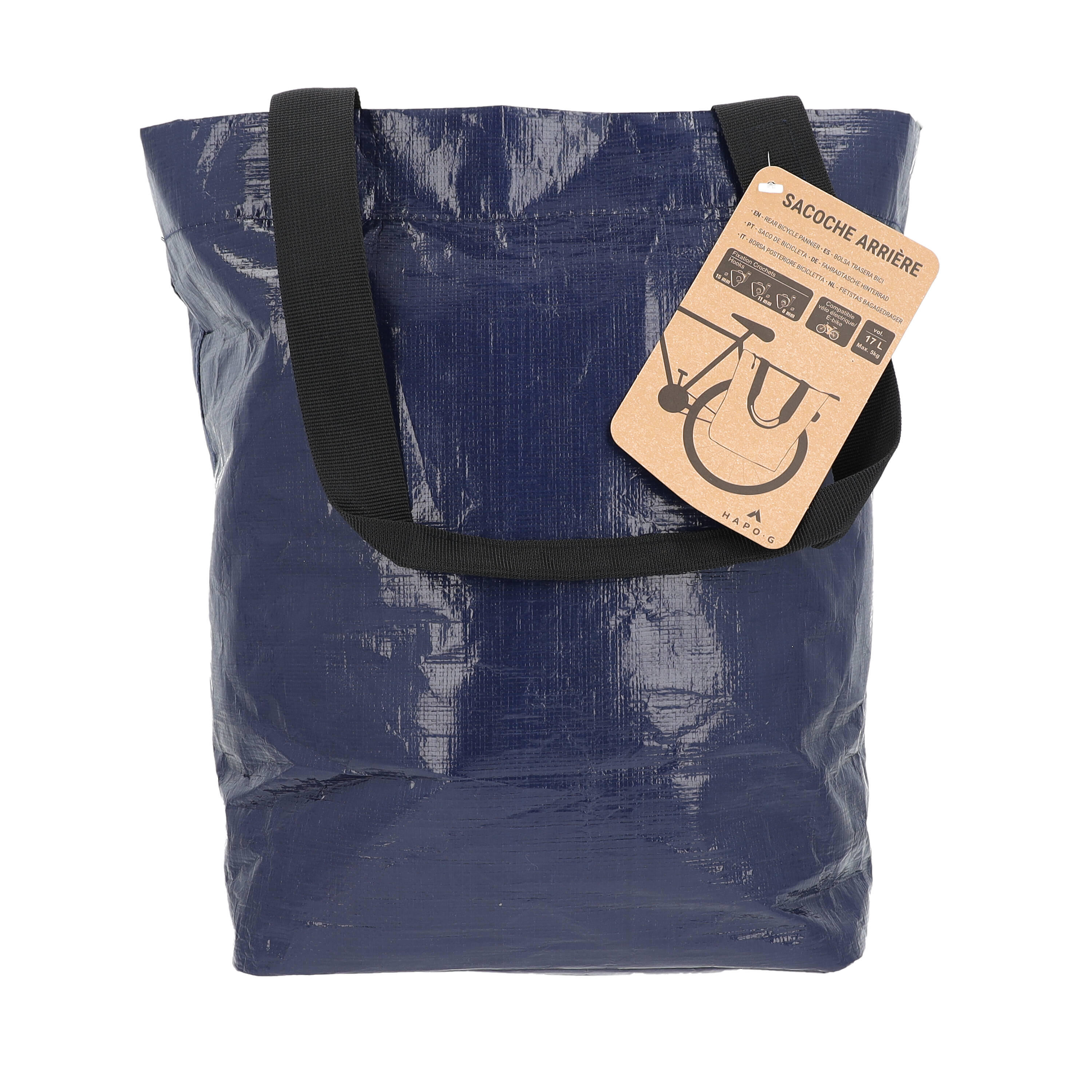 Sacoche arrière Hapo-G - fixation porte-bagages - matière recyclée 6/7