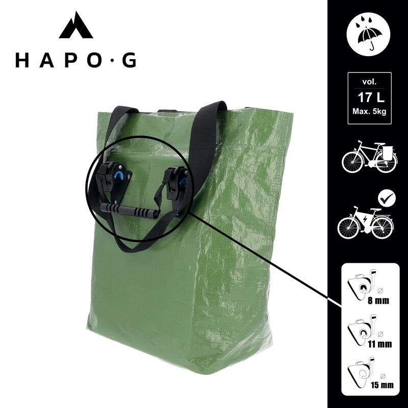 Sacoche arrière Hapo-G - fixation porte-bagages - matière recyclée