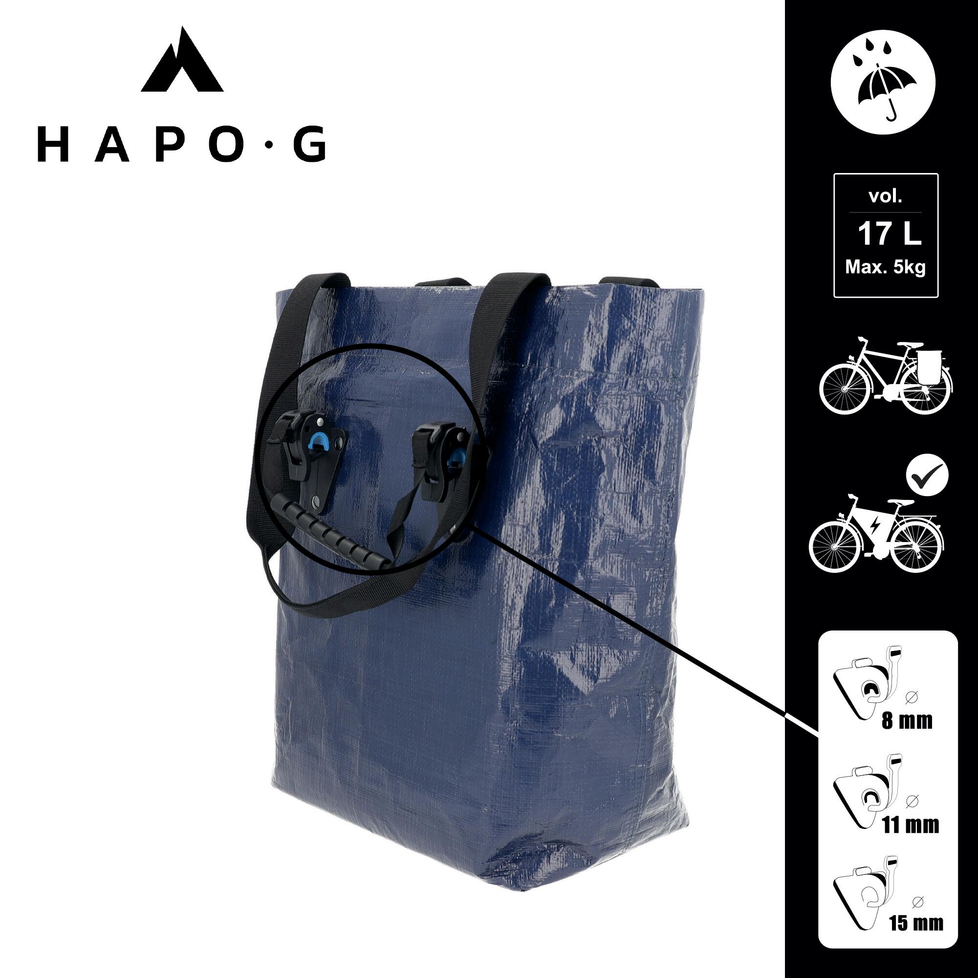 Sacoche arrière Hapo-G - fixation porte-bagages - matière recyclée 3/7