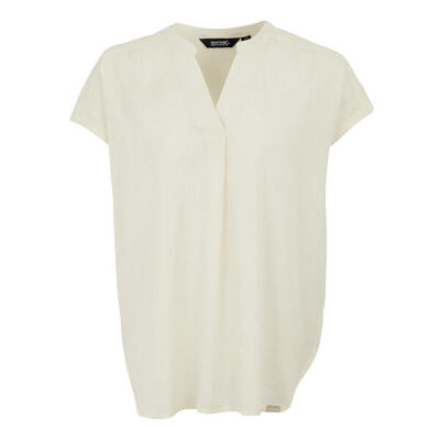 Dames rianne v hals shirt (lichte vanille)