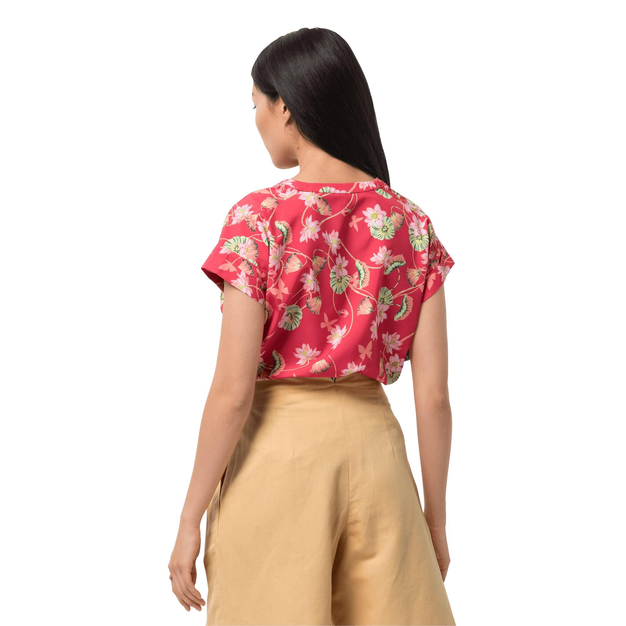 Camicia da Donna Jack Wolfskin Paradise in Rosso Tulip, Taglia XL 2/2