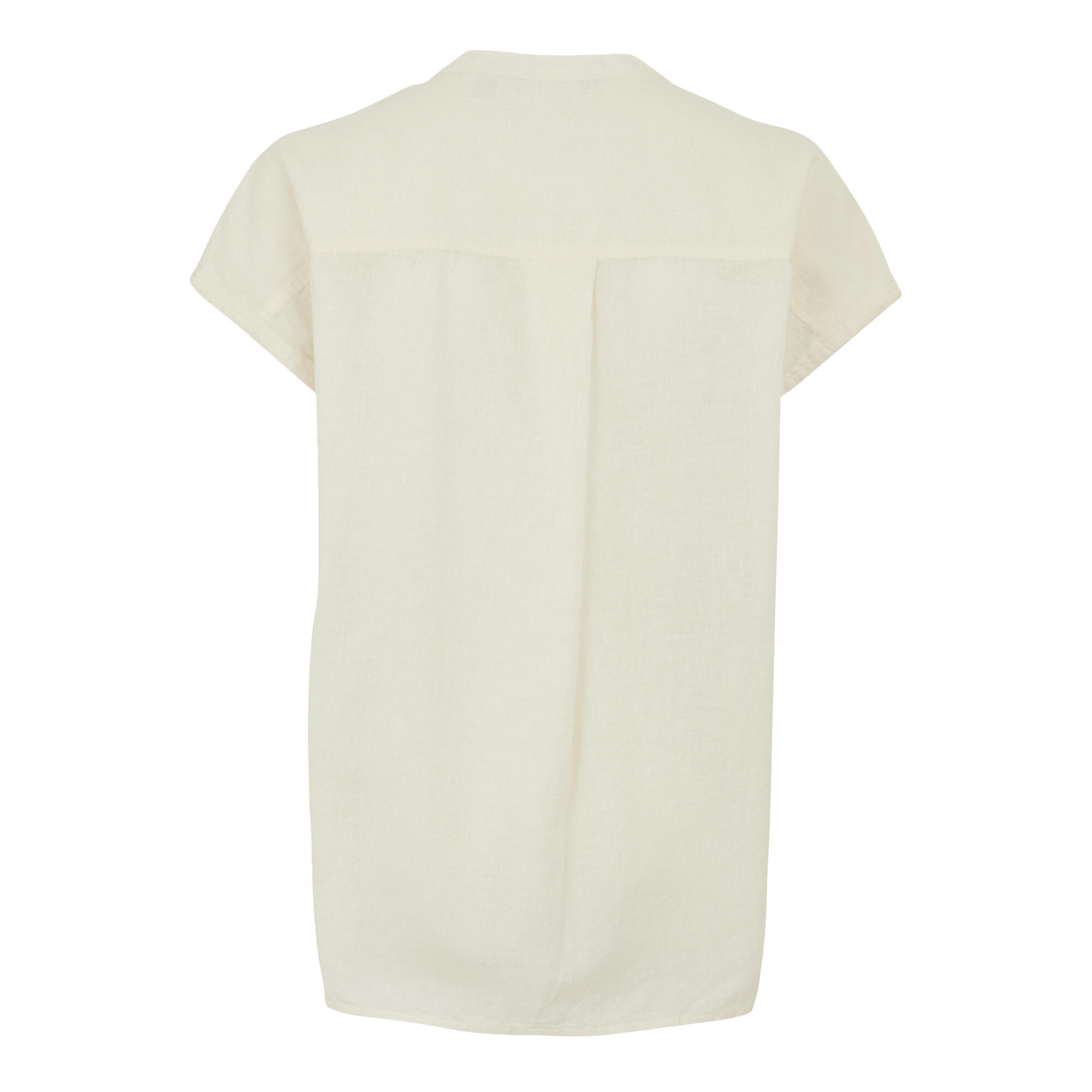 Blouse Manches Courtes Col V RIANNE Femme (Beige Clair) 2/5