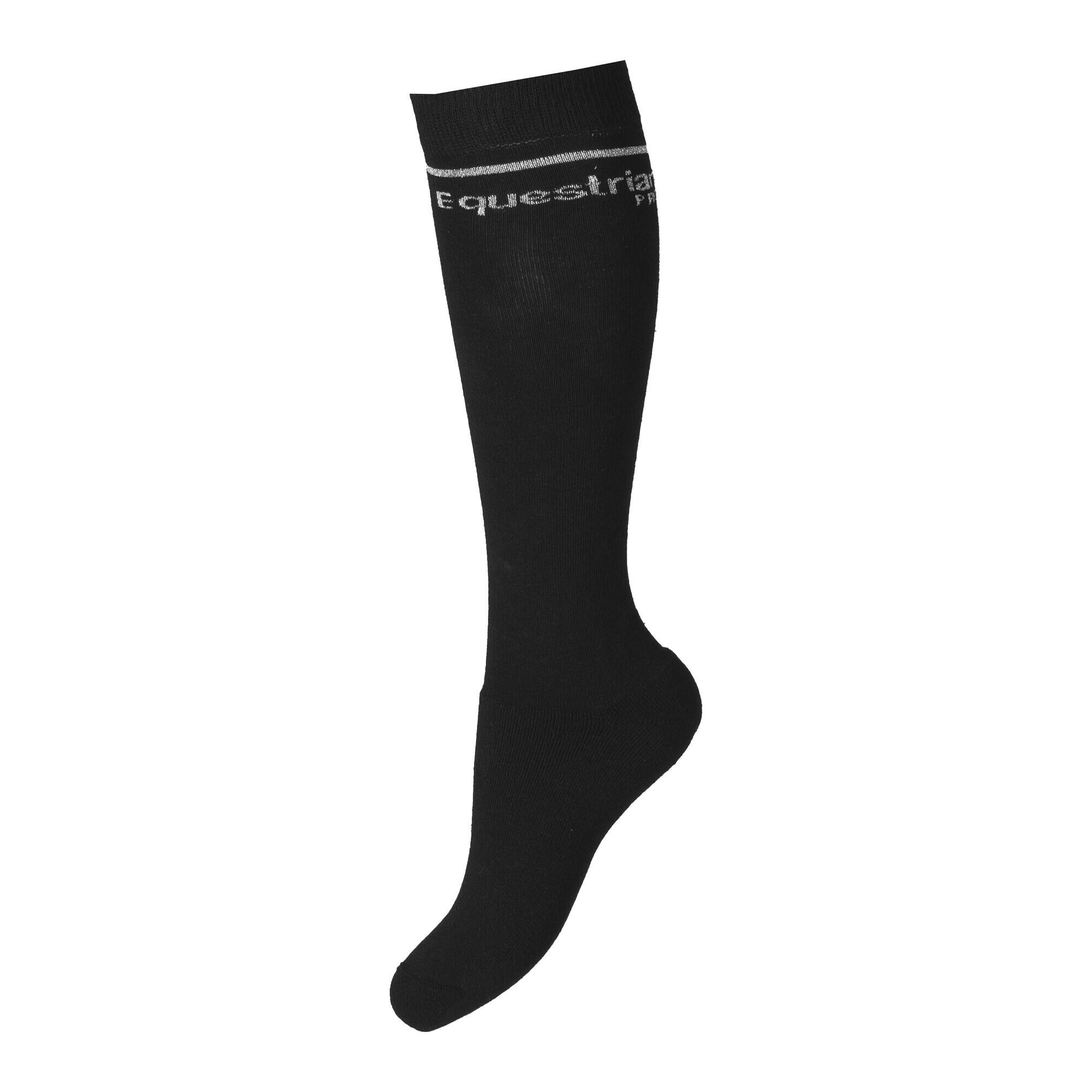 Horka - Lot De 3 Paires De Chaussettes Équitation Horka Equestrian Pro - Chaussettes - Gris|noir - S - Decathlon