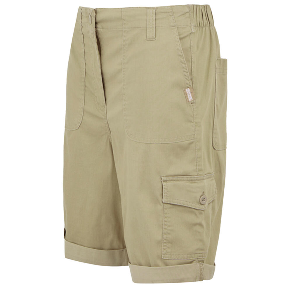 Womens/Ladies Shorebella Shorts (White Pepper) 3/5