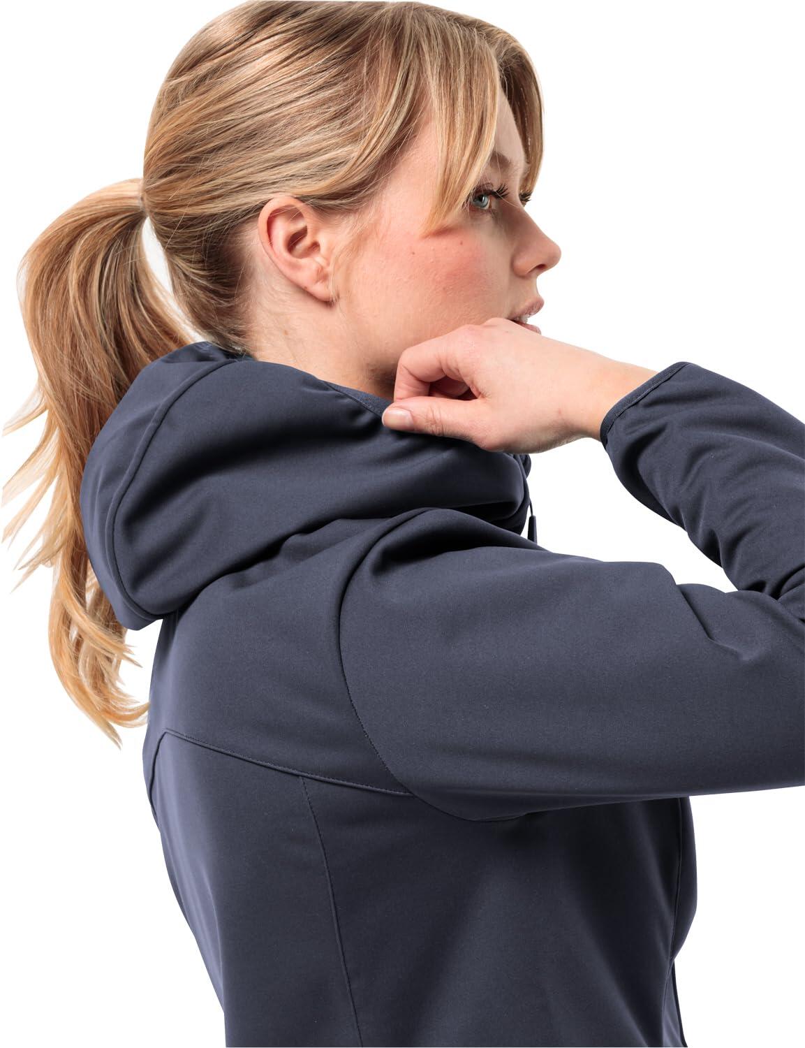 Giacca Softshell Jack Wolfskin Windhain con Cappuccio per Donna - Delfino XL 5/7