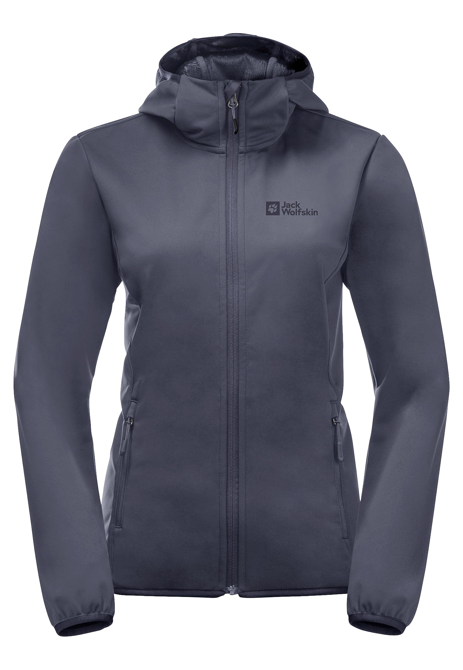 Giacca Softshell Jack Wolfskin Windhain con Cappuccio per Donna - Delfino XL 7/7