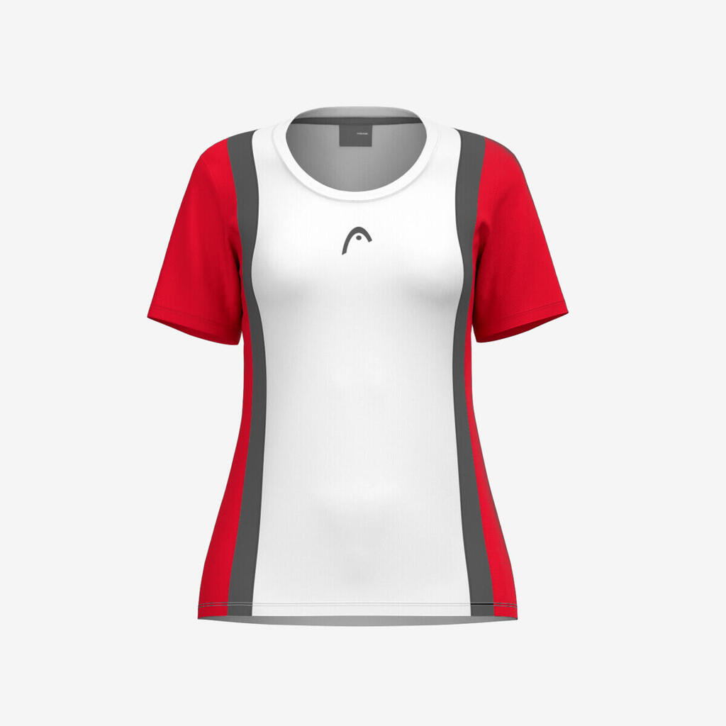 CLUB 25 TECH T-SHIRT RED/WHITE WOMEN