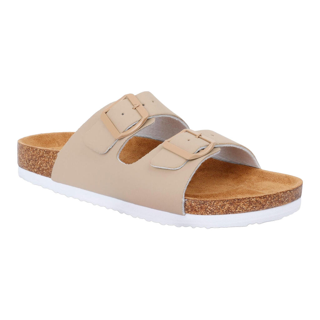 Womens/Ladies Mia Plain Double Strap Sandals (White Pepper)