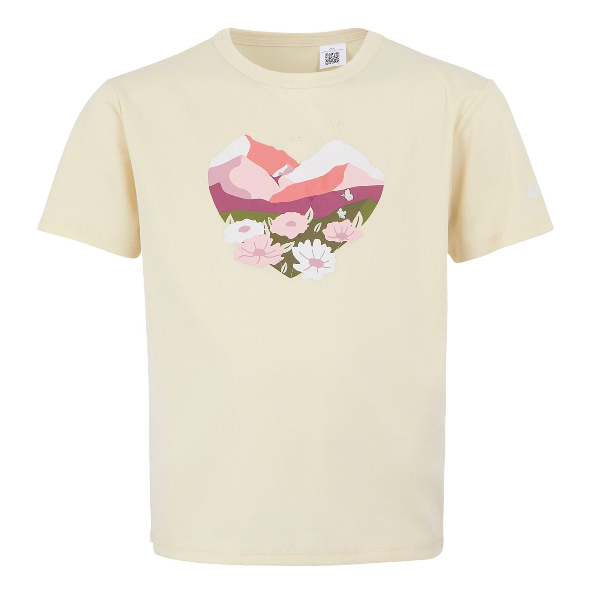 Childrens/Kids Alvarado IX Flowers TShirt (Light Vanilla) 1/5