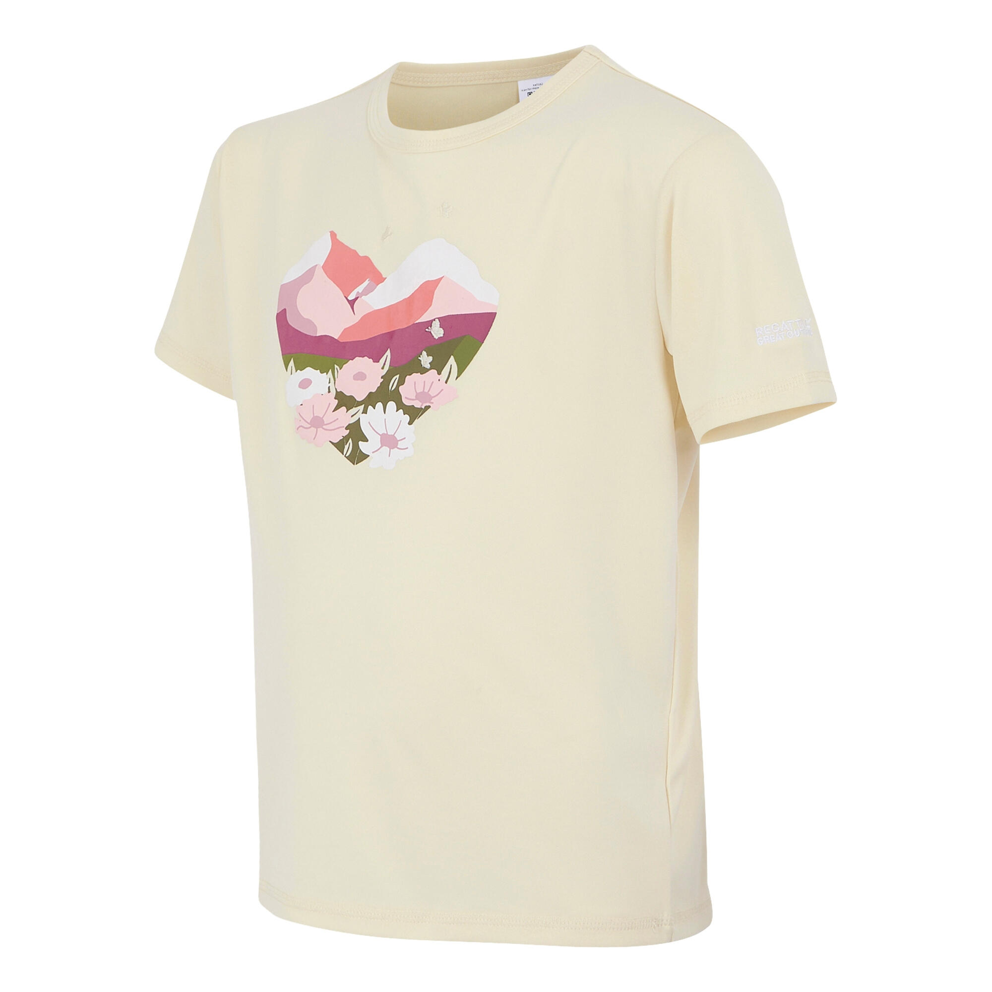 Childrens/Kids Alvarado IX Flowers TShirt (Light Vanilla) 3/5