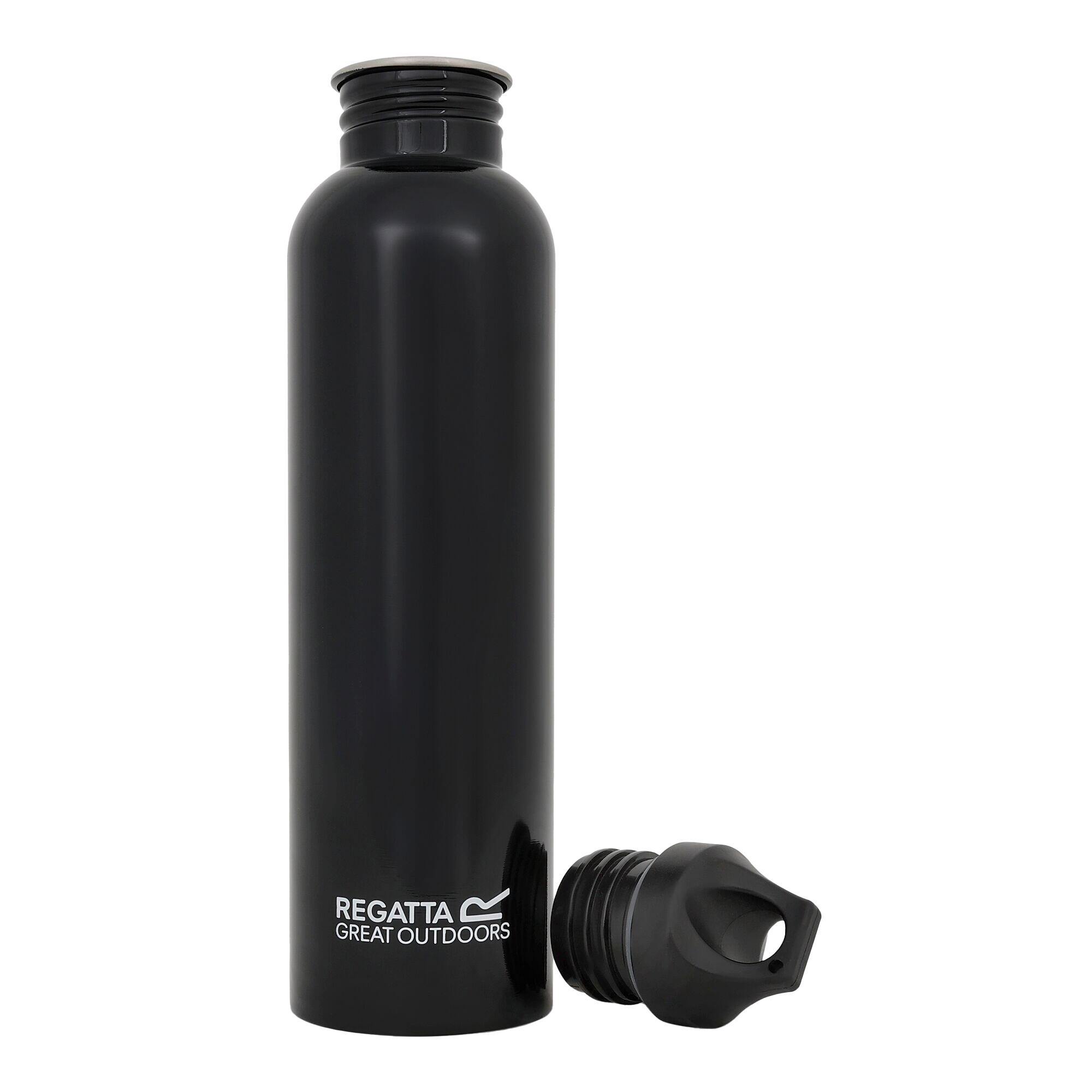 Botella de Agua de Acero Inoxidable 1L Negro 3/5