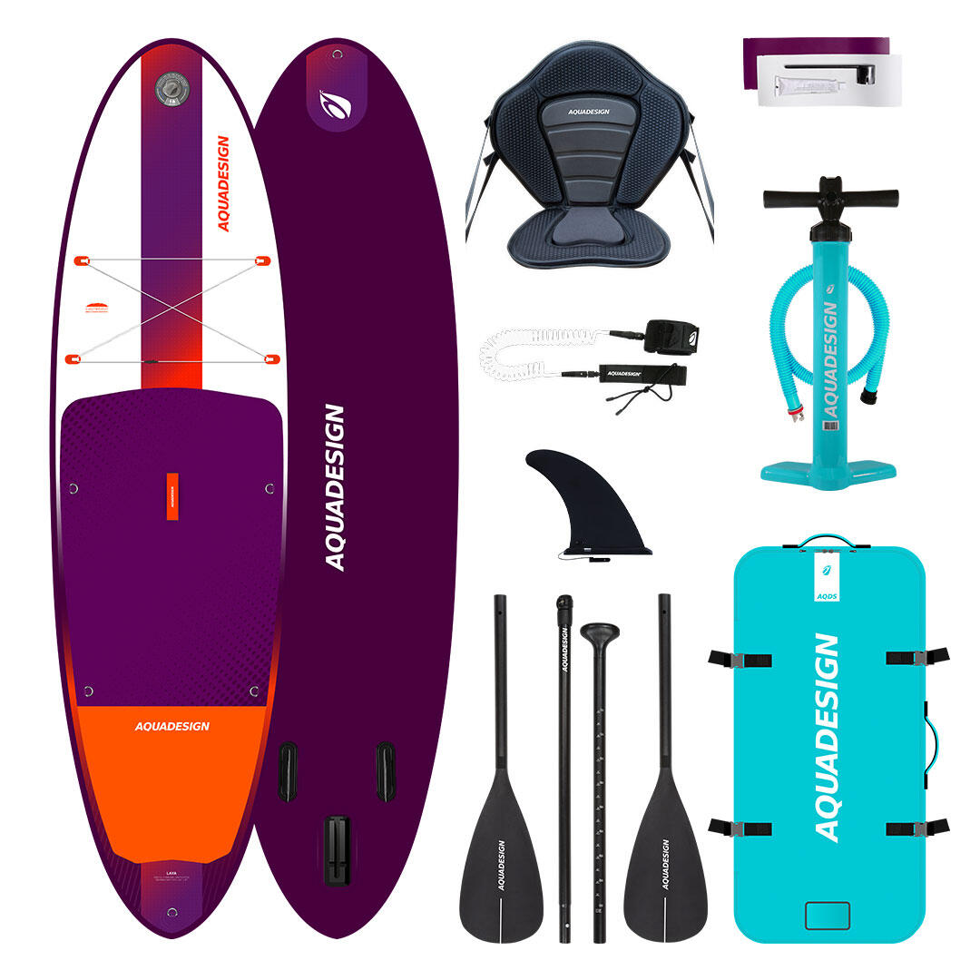 Conjunto Stand Up Paddle Insuflável Lava 9'8" SUP/Caiaque (9'8"x 32"x5")