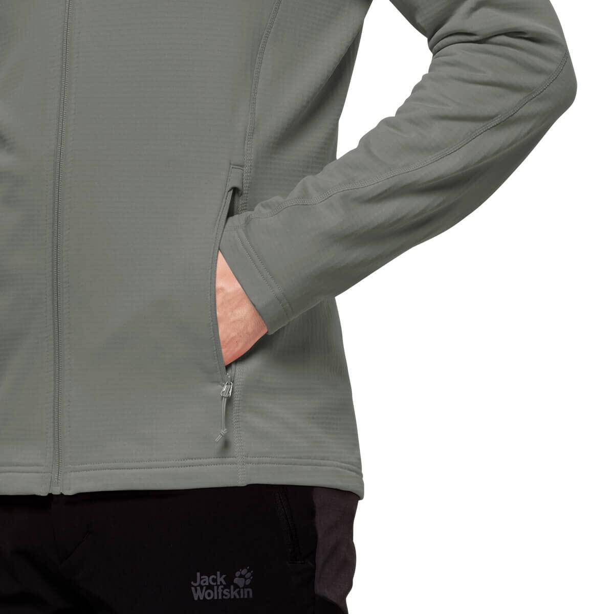 Giacca In Pile Jack Wolfskin Kolbenberg Verde Geco per Uomo Taglia M 2/3