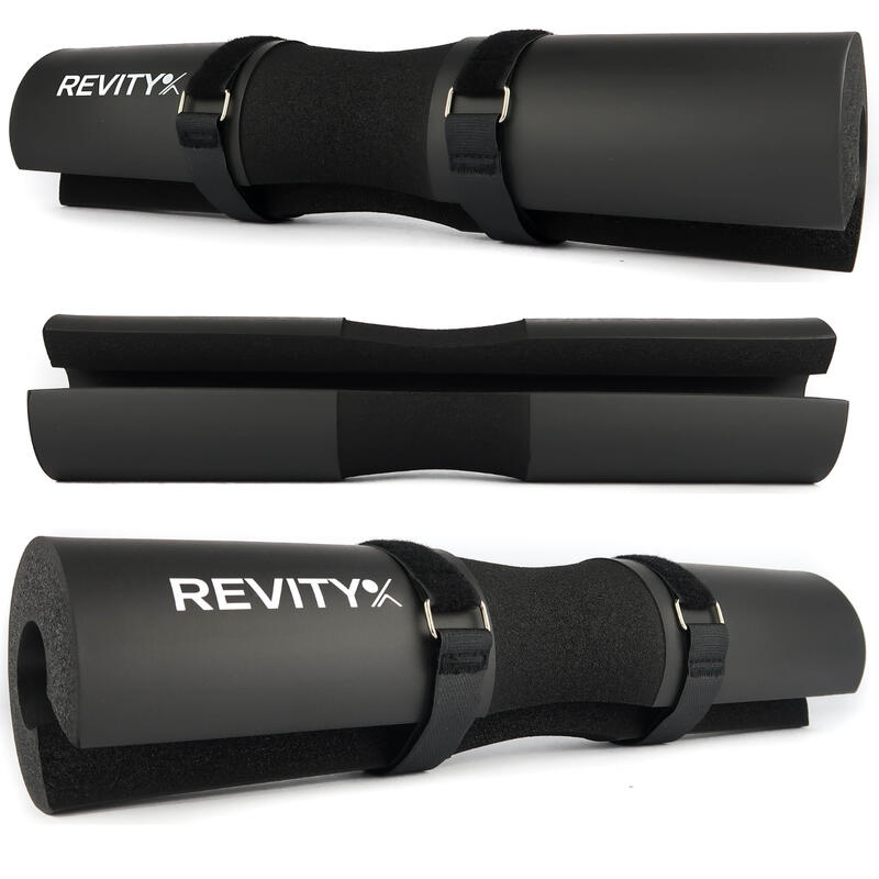 Manșon Squat Pad pentru bară cu curele pentru genuflexiuni și hip thrust Revity