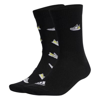 Calcetines Adidas Ultraboost con gráfico de zapatillas - 2 pares, talla L