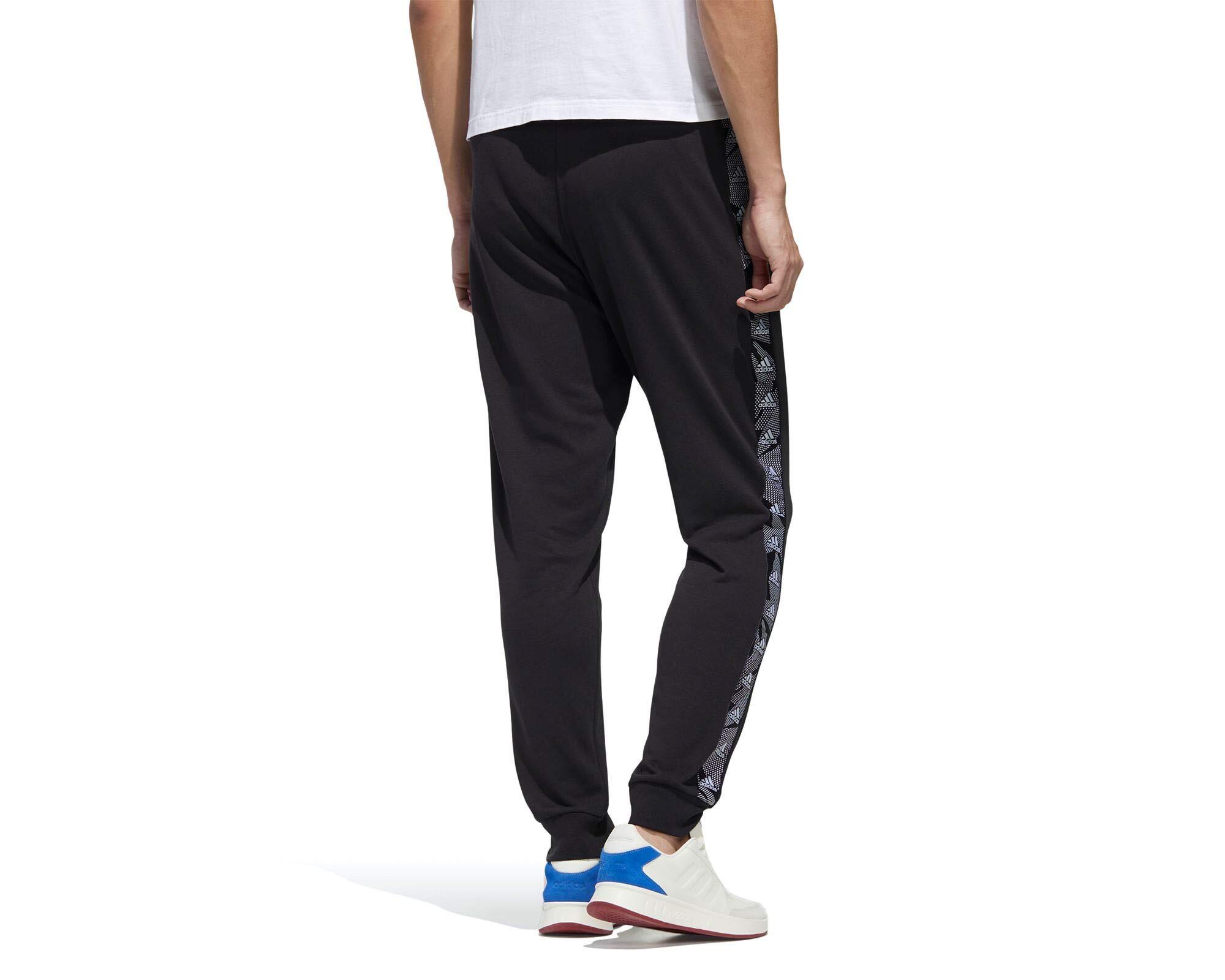 Adidas Heren Sportbroek Regular Fit Zwart/Wit L 3/4