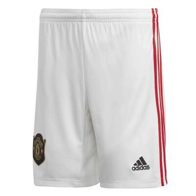 Adidas manchester united unisex kindershort – wit, 13-14 jaar