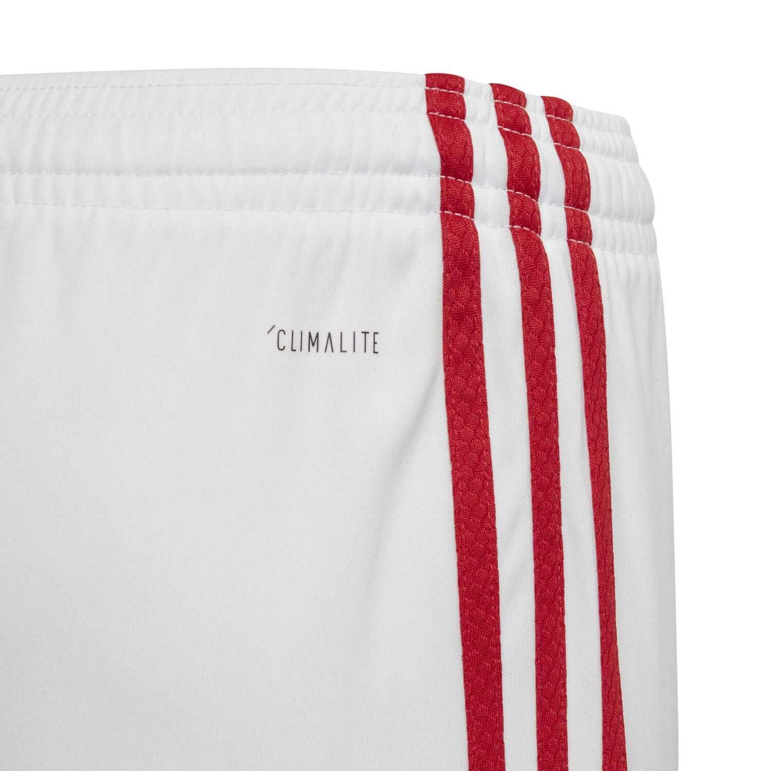 Pantaloncini Unisex Bambini Adidas Manchester United Home, Bianco, Taglia 13-14 4/5