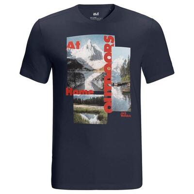 Jack wolfskin heren t-shirt lake morning t m nachtblauw xxl