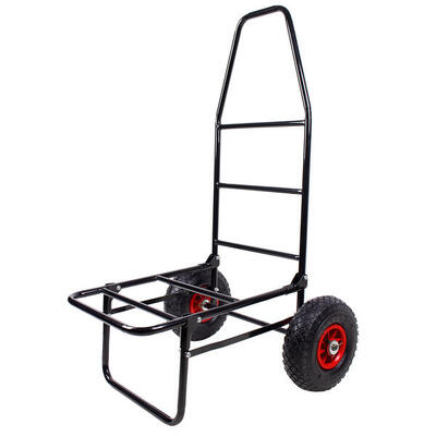 Transportwagen klappbar | Luftreifen | 100 kg | Sackkarre | Angeln | Schwarz