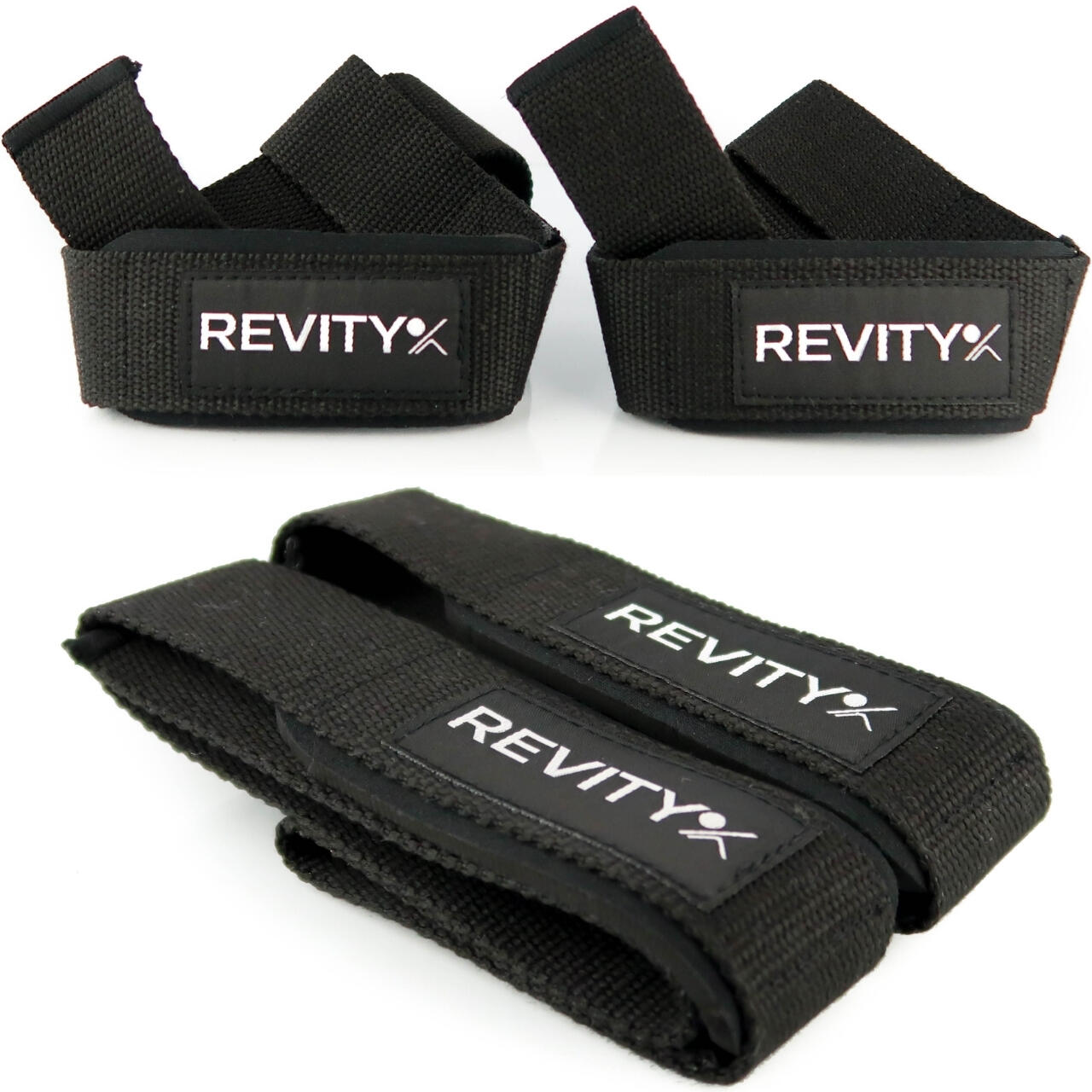 Sangles de tirage musculation pour deadlift/barre, améliorent la prise x2 Revity 5/7