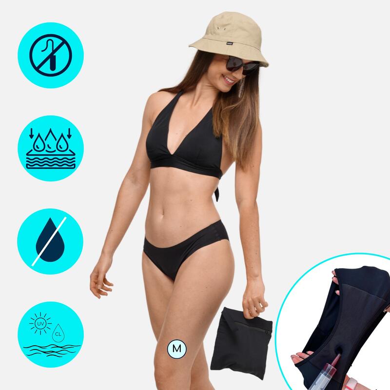 Bas de Maillot de Bain Menstruel Sans Coutures | Femme & Ado | Flux Moyen | Nina
