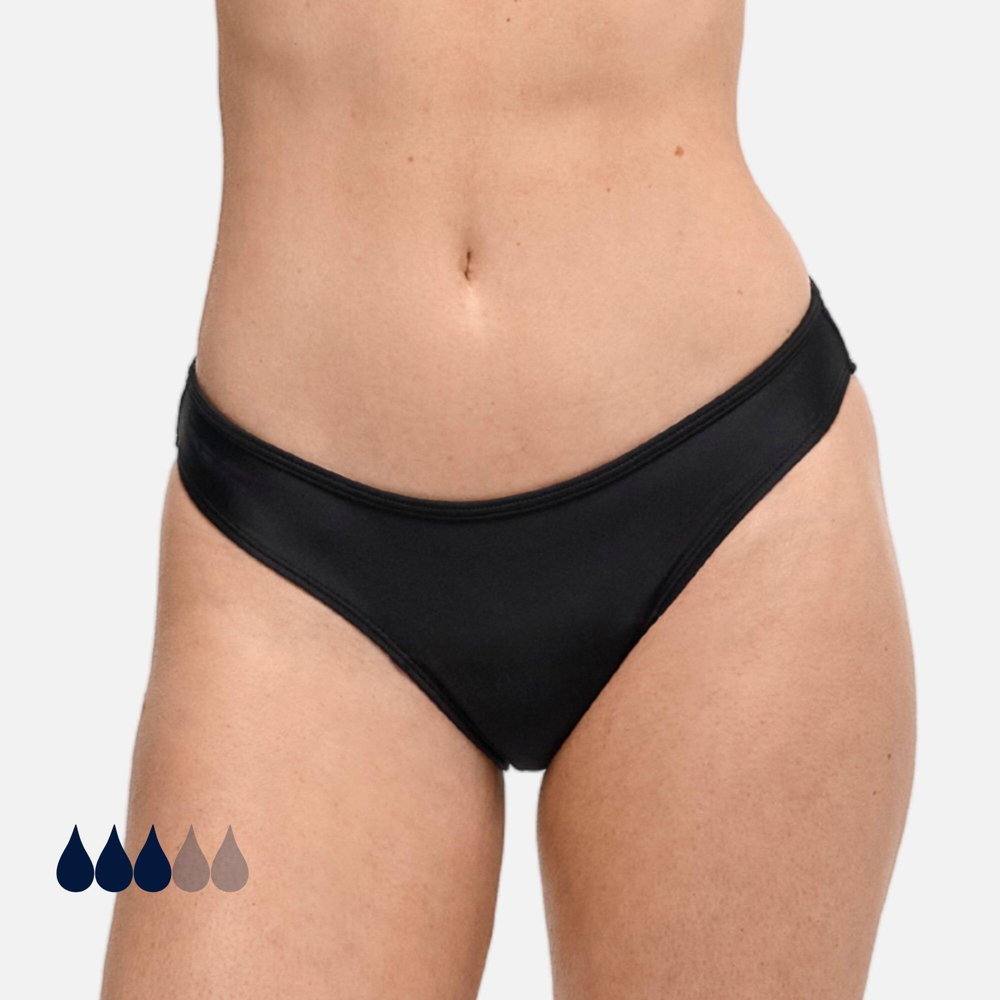 Culotte De Bain Menstruelle - Maillot Absorbant Flux Moyen | Grande Taille, Confort Piscine Et Plage