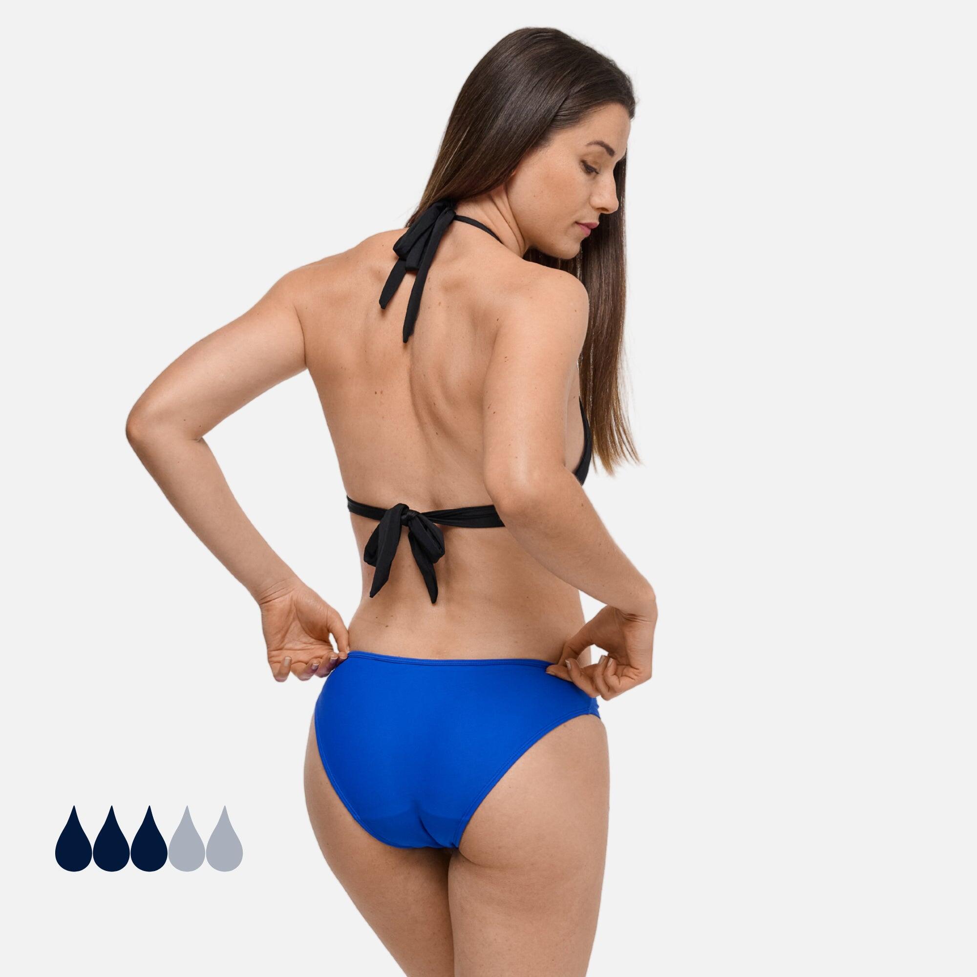 Menstruatie Bikinibroekje | Dames Tieners | Middelmatige Menstruatie | Eva Blauw 5/9